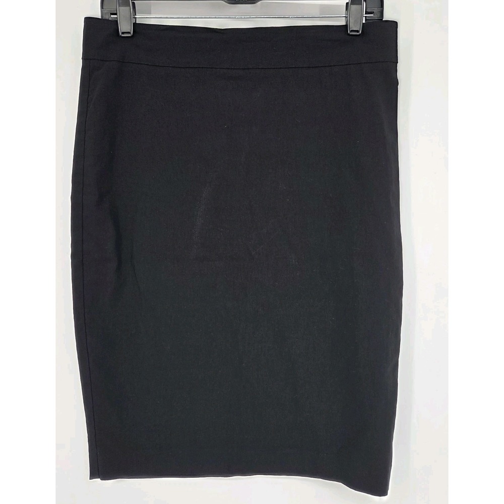 Avenue Montaigne Pencil Skirt 6 Black 100% Cotton